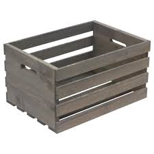 Crates Pallet Large Weathered Gray Wood Crate 67520 The Home Depot In 2021 Crate Storage Wood Crates Wood Crates For Sale