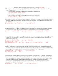 What are the expected frequencies of the three genotypes in this population? Https Westfordapbiology Weebly Com Uploads 3 7 2 8 37281925 Hw Solutions Pdf