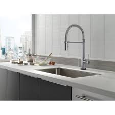 Brand new faucet only damage is the box. Delta Single Handle Pull Down Spring Spout Kitchen Faucet With Touch2o Technology Overstock 15872746