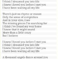 I Knew I Loved You Before I Met You Savage Garden Love Yourself Lyrics Feeling Song Favorite Lyrics