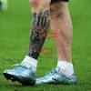 Leg tattoos black tattoos lionel messi solid black leo thighs football american football. 1