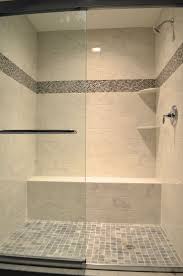 Making shower niche from a different tile is still trendy. 23 Glass Tile Shower Ideas Shower Tile Bathrooms Remodel Tile Bathroom