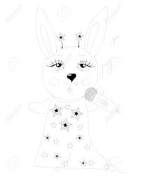 Discover this and more facts that are all about bunnies. Cute Rabbit Coloring Page Isolated Cartoon Bunny In Dress And Cross Coloring Page Royalty Free Cliparts Vectors And Stock Illustration Image 144388522