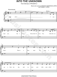 Into the unknown live piano improvisations in 432hz. Into The Unknown From Frozen 2 Sheet Music Easy Piano In C Major Download Print Sku Mn0205942