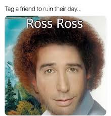 10 ross memes that are too hilarious for words. Tag A Friend To Ruin Their Day Ross Ross Meme Ahseeit