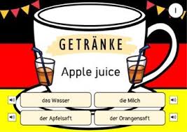 German Vocabulary Game Getraenke Drinks Digital Learning Distance Learning Digital Learning Vocabulary Games Vocabulary Words