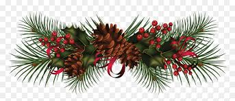 Transparent Christmas Wreath Transparent Background Christmas Pine Cone Garland Clipart Hd Png Download Vhv