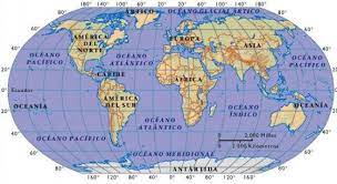 Calcular la dirección de vuelo para llevar al aeroplano de un lugar a otro. Mapa Interactivo Latitud Y Longitud 6Âº Primaria