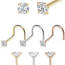 Choose an option 6mm 7mm 8mm 9mm. 14k Gold Nose Ring Screw Type Custom Fit