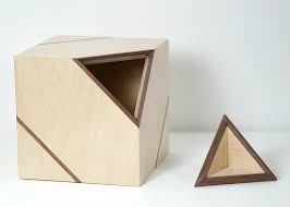Cillian O Suilleabhain Cube Box Birch Sold So Fine Art Editions Contemporary Art Gallery Hand painted natural wooden cubes.