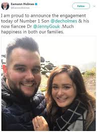 Eamonn Holmes celebrates as he announces engagement of his eldest son  Declan