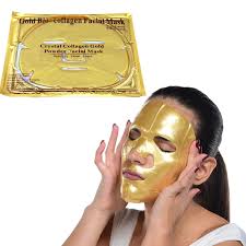 1 case/ 200-pcs crystal collagen 24k gold mask
