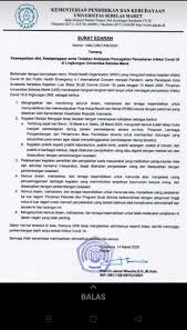 Surat edaran adalah surat yang dibuat dengan alamat tujuan kolektif yang mana diedarkan dari satu pihak kepihak lainnya dengan cara mengirimkan satu surat untuk kesemua orang yang ingin kita tuju. Surat Edaran No 1480 Un 27 Hk 2020 Tentang Covid 19 Di Lingkungan Uns L P P M P Berbudi
