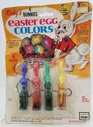 Free printable easter egg coloring kit for kids that you can print out and color. Vintage Ruby S Bunny Easter Egg Colors Dye Glass Bottles Dipper In Package Rare 1919382228