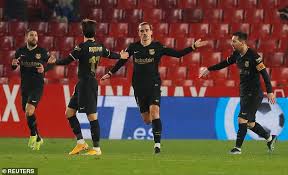 Jordi alba scores his second of the night and it's a beauty!!! Granada 3 5 Barcelona Aet Ronald Koeman S Side Win Comeback Thriller Daily Mail Online