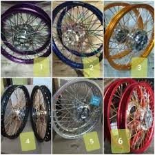 Vixion jari jari, depan 2.15 x 17 dipadu ban 100/70, belakang 2.50 x 17 dipadu ban 120/70 broer, cara terjitu buat tampil beda dan membuat motor velg 2.50 dipadu ban ukuran 120/70. Jual Velg Jari Jari Vixion Old Terlengkap Harga Murah July 2021 Cicil 0