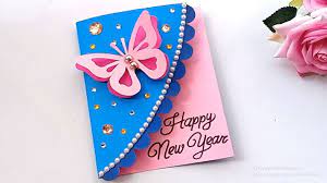 You don't need to download any software or have any design skills, make. How To Make New Year Card Handmade Easy Card Tutorial Youtube