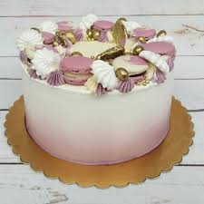 To make coffee macaroons (my fav!): Ombre Cake Purple Cake Purple Macron Cute Birthday Cakes Cake Desserts