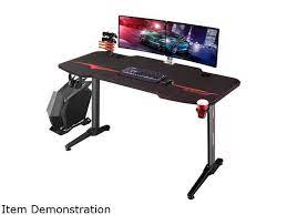 Homall 55 Inch Ergonomic Gaming Desk Pc Computer Desk Home Newegg Com Gaming Desk Shape Games Desk