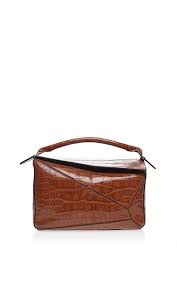 Small Puzzle Bag In Tan Crocodile Bags Puzzle Bag Bag Accessories