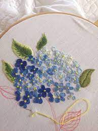 Hydrangea Embroidery Embroidery Flowers Pattern Embroidery Flowers Floral Embroidery Patterns