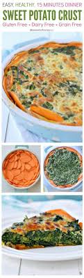 Healthy Sweet Potato Crust A Crustless Paleo Spinach Quiche Recipe Perfect To Incorporate Into Your Whole30 Vegetarian Recipes Diy Food Recipes Quiche Recipes