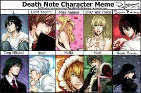 Character Meme Death Note Fanart Death Note Death Note Funny