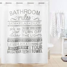 Bathroom Rules Hookless Shower Curtain In 2020 Hookless Shower Curtain Kids Shower Curtain Bathroom Rules