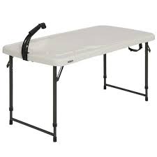 Lifetime 280560 49 1 8 X 24 1 8 White Plastic Folding Fillet Table In 2020 Portable Sink Storage Spaces Table