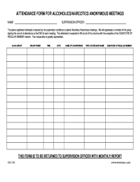 As an answer to this dilemma, narcotics anonymous (or na) was formed. Proof Of Na Meeting Attendance Fill Out And Sign Printable Pdf Template Signnow
