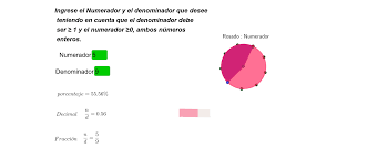 En ésta sección veremos cómo leer y escribir números decimales, y reescribirlos como fracciones. Fracciones Decimales Y Porcentajes Geogebra