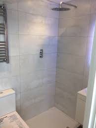 Beautiful Silver White Bathroom Shower Room Wall Large Format Tiles Largebathroomremodeling Large Tile Bathroom Ensuite Shower Room Large Shower Tile