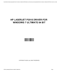 Download the latest drivers, firmware, and software for your hp laserjet p2015 is hp s official website that will help automatically detect and download the correct drivers free of cost for your hp computing and printing products for windows and mac operating system. Hp P2015 Driver Hp Laserjet Wikipedia It S Got A Very Modern Look And It Can Print Out Both Hard Copy And Cd Quality Documents