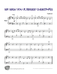 We Wish You A Merry Christmas Violin Sheet Music With Letters We Wish You A Merry Christmas Easy Piano Sheet Music Digital Print Visit Makingmusicfun Net For Free Sheet Music Mus Piano Sheet Music Sheet Music Piano