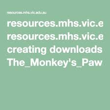 The Monkey S Paw Pdf The Monkey S Paw 10th Grade Reading Paw