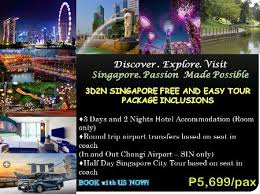 Check out this 3 days and 2 nights singapore itinerary: 3d2n Singapore Free And Easy 2018 Tour Package Part 1 Tour Packages Metro Manila Philippines Reinzsinjoy