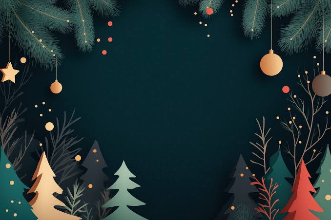 Christmas tree and festive decorations
