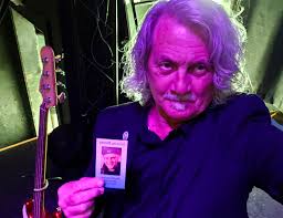Last May RBB performed at the Park Theater in Holland Michigan. My friend  and former band mate Zon Haralovich passed away unexpectedly a few days  before. I'm holding his memorial card back