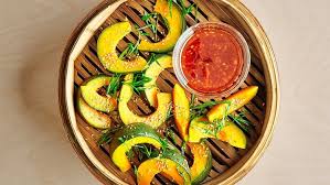 Steamed Kabocha With Ginger Soy Dressing Recipe In 2020 Soy Ginger Dressing Bon Appetite Recipes Kabocha Squash
