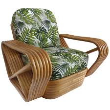Iconic 1940s Paul Frankl Six Band Rattan Club Chair For Sale Vintage Rattan Furniture Vintage Lounge Chair Rattan Furniture Cushions