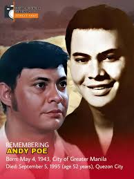 ➡️Fernando Kelley Poe, Jr. professionally known as Andy Poe, was a Filipino  actor. He was a brother of Philippine action movie king Fernando Poe Jr.  ➡️(Early life and career) He was born