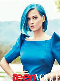 Katy smiled at the camera and flipped her long dark hair — a far cry from the short, blonde style she's been sporting for a while now. 28 Pictures Of Katy Perry Rocking Blue Hairstyles Strayhair