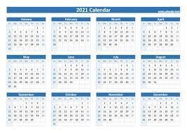 2021 blank and printable pdf calendar. 2021 Calendar Calendar Best