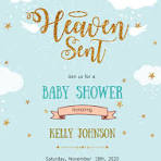 Diaper Raffle Heaven Sent Baby Boy Shower Theme Pink Heaven Sent Baby  Shower Diaper Raffle Tickets Or Books For