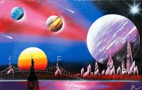 Nyc Street Art Spray Paint Art Canvas 16 In X 20 In Etsy