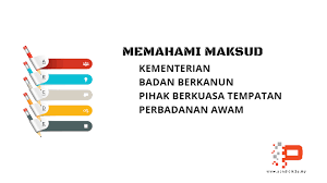 Senarai badan berkanun persekutuan yang layak diperuntukkan. Maksud Kementerian Badan Berkanun Dan Pihak Berkuasa Tempatan Pendidik2u