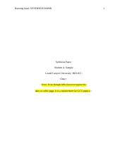 How to compose a synthesis essay in the apa style: Synthesispaper Running Head Synthesis Paper 1 Synthesis Paper Student A Sample Grand Canyon University Res 811 Date Note Even Though Apa Does Not Course Hero