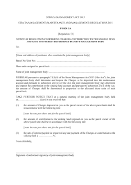 Strata management (maintenance and management) regulations 2015 form 4 (regulation 11) handing over by developer to joint management body to: Strata Management Form 5a Burgielaw
