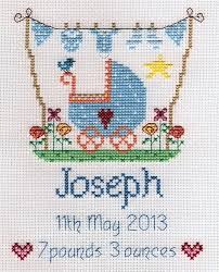 Cross stitch patterns for new baby boy. New Baby Boy Sampler Cross Stitch Kit Only 19 00