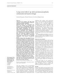 PDF) Long term follow up after perimesencephalic subarachnoid haemorrhage